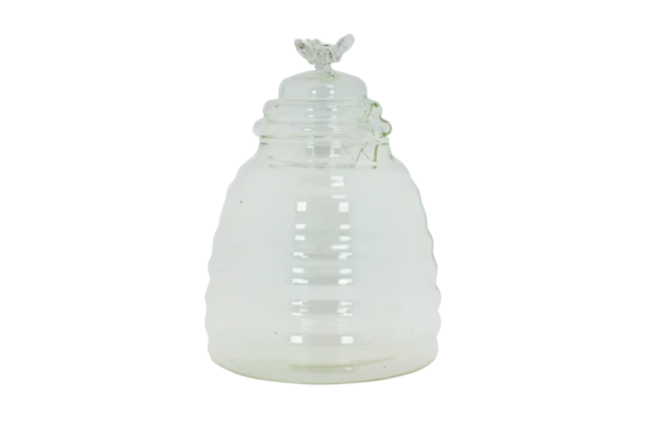 Glazen honingpot met dipper 450 gram