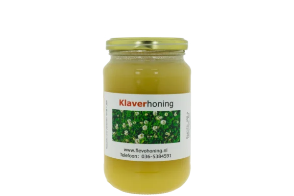 450 gram klaverhoning online te koop van Imkerij Flevohoning