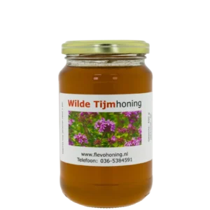 450 gram wilde tijmhoning online te koop van Imkerij Flevohoning