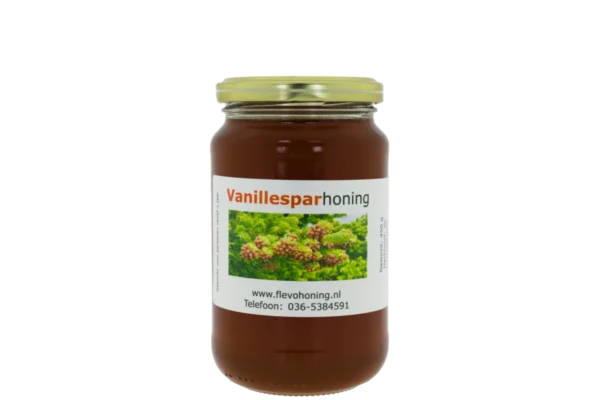 450 gram vanillesparhoning online te koop van Imkerij Flevohoning