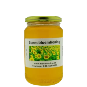 450 gram zonnebloemhoning online te koop van Imkerij Flevohoning